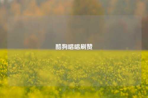 酷狗唱唱刷赞